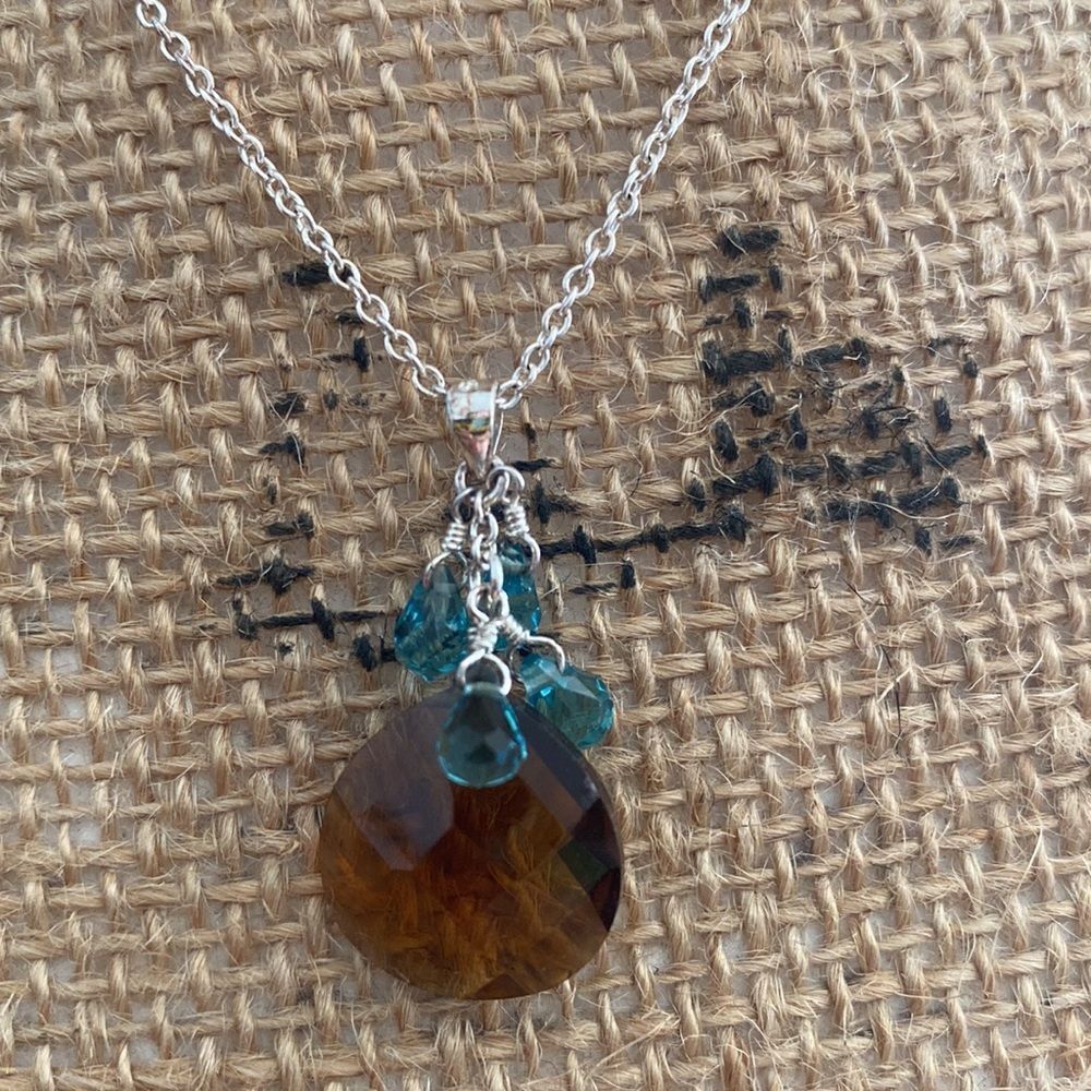 MWS Mark Washerman Samara Sterling Silver Dainty Charm Necklace 925 - Picture 2 of 5